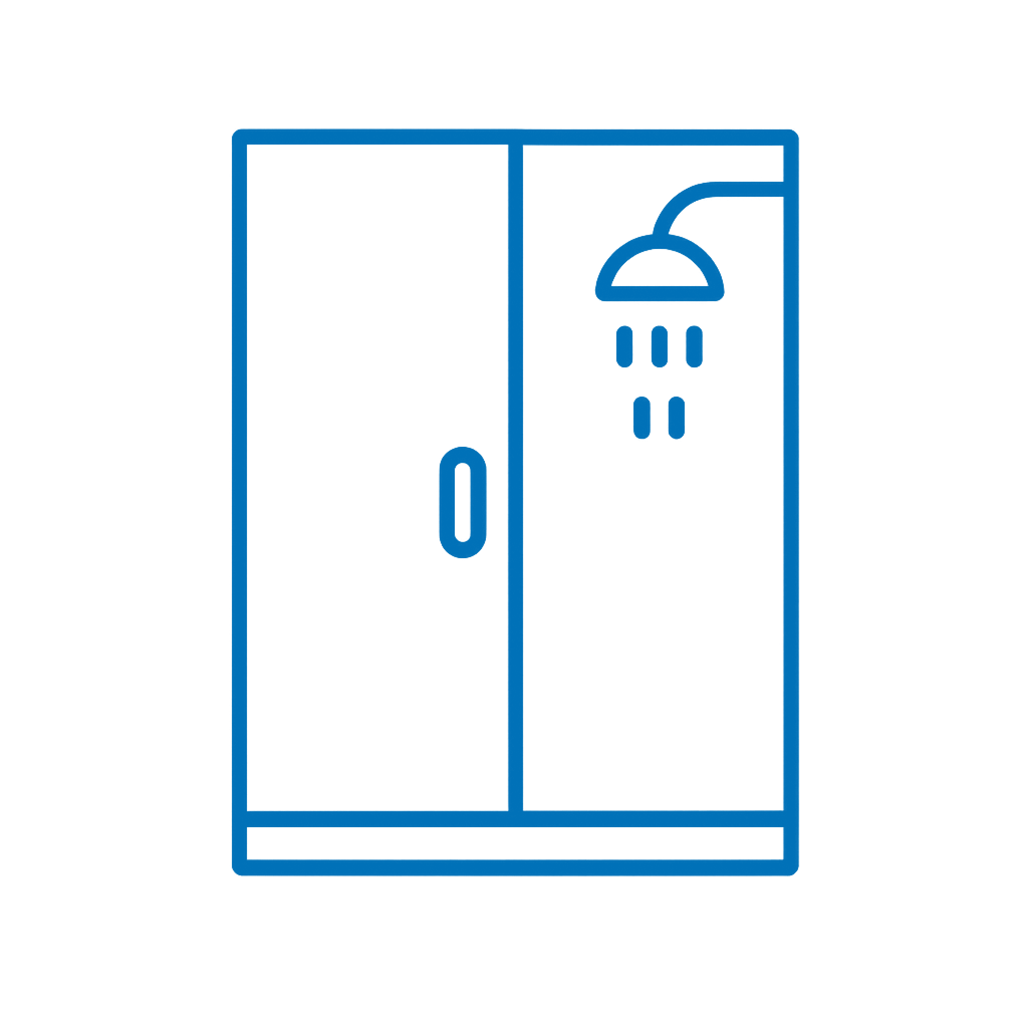 Sliding glass shower door icon