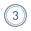 A blue circle graphic with the number 3 in the middle